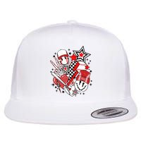 Retro Baseball Vibes Funny Smile Face Meme Flatbill Hat
