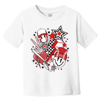 Retro Baseball Vibes Funny Smile Face Meme Toddler T-Shirt