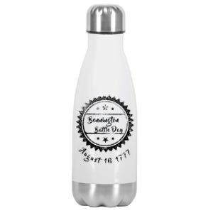 Retro Bennington Vermont Battle Day Rememberance Aug 17 1775 Gift Stainless Steel Insulated Water Bottle