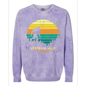 Retro Bayou Vestavia Hills Alabama Bigfoot Souvenir Colorblast Crewneck Sweatshirt