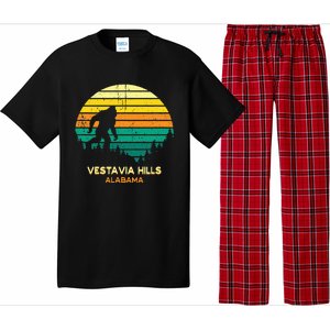 Retro Bayou Vestavia Hills Alabama Bigfoot Souvenir Pajama Set