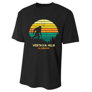 Retro Bayou Vestavia Hills Alabama Bigfoot Souvenir Performance Sprint T-Shirt