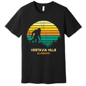 Retro Bayou Vestavia Hills Alabama Bigfoot Souvenir Premium T-Shirt