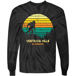 Retro Bayou Vestavia Hills Alabama Bigfoot Souvenir Tie-Dye Long Sleeve Shirt