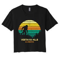 Retro Bayou Vestavia Hills Alabama Bigfoot Souvenir Women's Crop Top Tee