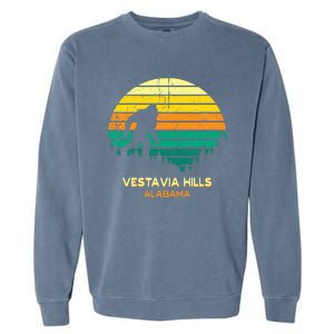 Retro Bayou Vestavia Hills Alabama Bigfoot Souvenir Garment-Dyed Sweatshirt