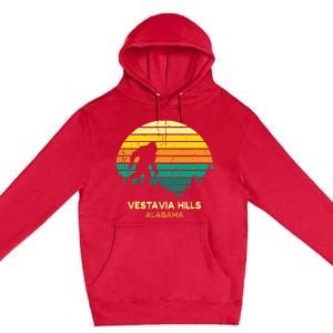 Retro Bayou Vestavia Hills Alabama Bigfoot Souvenir Premium Pullover Hoodie