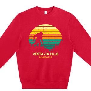 Retro Bayou Vestavia Hills Alabama Bigfoot Souvenir Premium Crewneck Sweatshirt