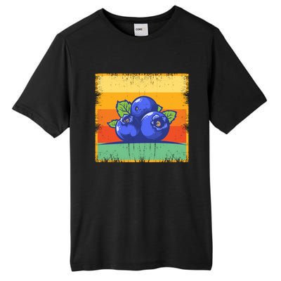 Retro Blueberry Vintage Fruit Aesthetic Blueberry Lover Cute Gift Tall Fusion ChromaSoft Performance T-Shirt