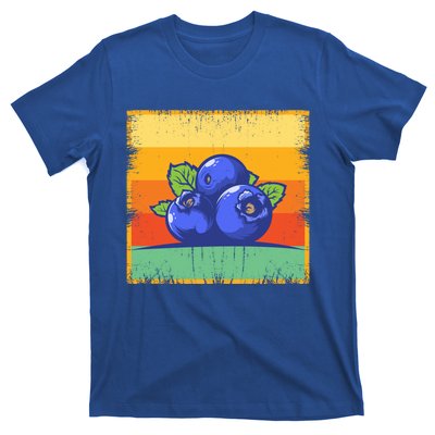 Retro Blueberry Vintage Fruit Aesthetic Blueberry Lover Cute Gift T-Shirt