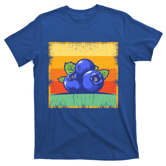 Retro Blueberry Vintage Fruit Aesthetic Blueberry Lover Cute Gift T-Shirt