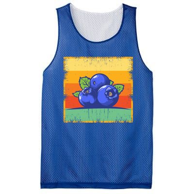 Retro Blueberry Vintage Fruit Aesthetic Blueberry Lover Cute Gift Mesh Reversible Basketball Jersey Tank