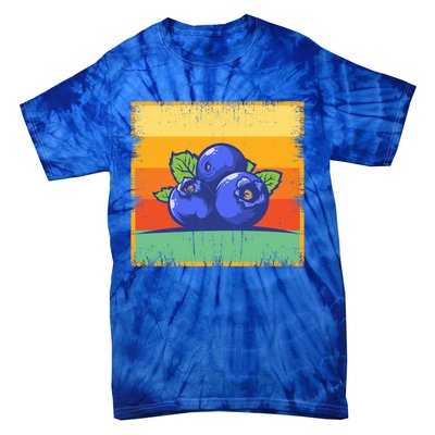 Retro Blueberry Vintage Fruit Aesthetic Blueberry Lover Cute Gift Tie-Dye T-Shirt