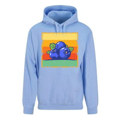 Retro Blueberry Vintage Fruit Aesthetic Blueberry Lover Cute Gift Unisex Surf Hoodie