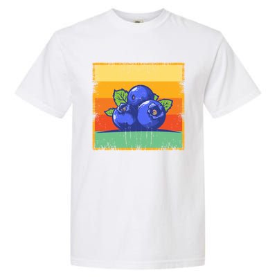 Retro Blueberry Vintage Fruit Aesthetic Blueberry Lover Cute Gift Garment-Dyed Heavyweight T-Shirt