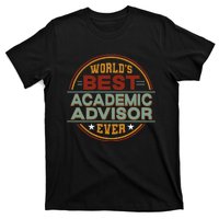 Retro Badge Worlds Best Academic Advisor T-Shirt