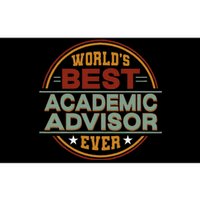 Retro Badge Worlds Best Academic Advisor Bumper Sticker