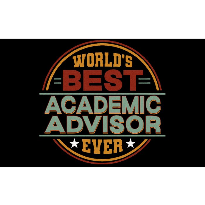 Retro Badge Worlds Best Academic Advisor Bumper Sticker