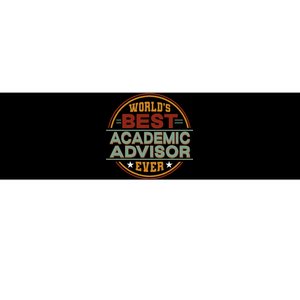 Retro Badge Worlds Best Academic Advisor Bumper Sticker