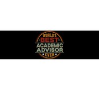 Retro Badge Worlds Best Academic Advisor Bumper Sticker