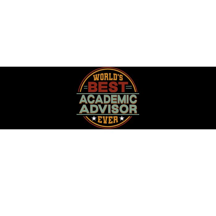 Retro Badge Worlds Best Academic Advisor Bumper Sticker