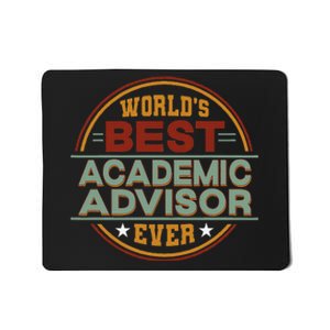 Retro Badge Worlds Best Academic Advisor Mousepad