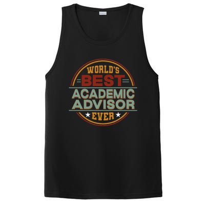 Retro Badge Worlds Best Academic Advisor PosiCharge Competitor Tank