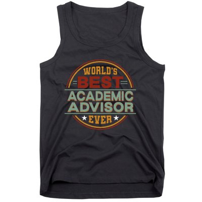 Retro Badge Worlds Best Academic Advisor Tank Top