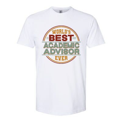 Retro Badge Worlds Best Academic Advisor Softstyle CVC T-Shirt