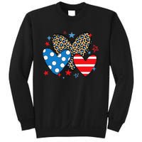 Red Blue White Heart Star Patriotic Happy 4th Of July Sweatshirt