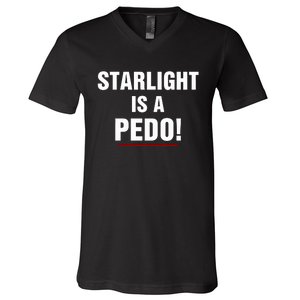 Rob Benedict Wearing Starlight Is A Pedo V-Neck T-Shirt