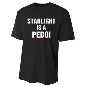 Rob Benedict Wearing Starlight Is A Pedo Performance Sprint T-Shirt