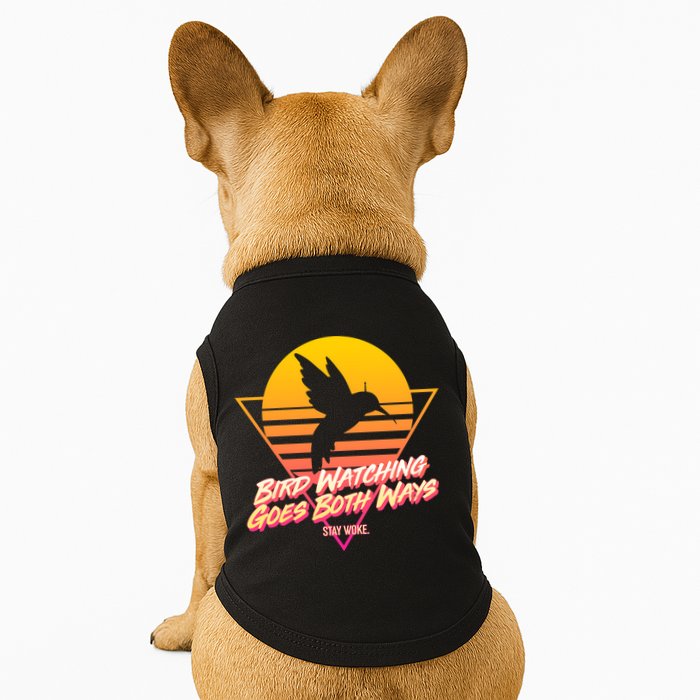 Retro Bird Watching Goes Both Ways Doggie Tank