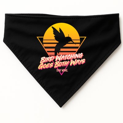 Retro Bird Watching Goes Both Ways USA-Made Doggie Bandana