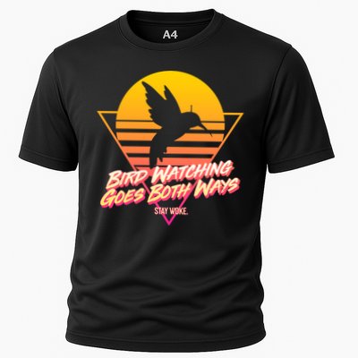 Retro Bird Watching Goes Both Ways Performance Shirt