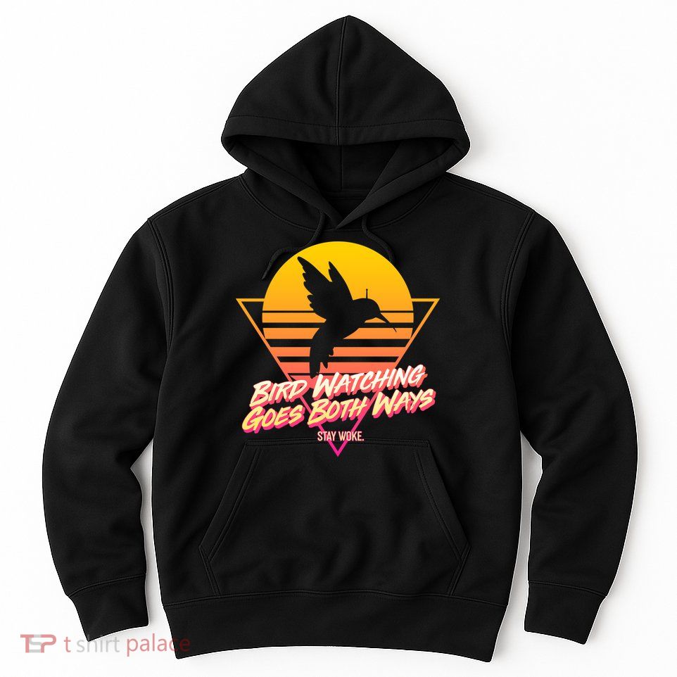 Retro Bird Watching Goes Both Ways Hoodie