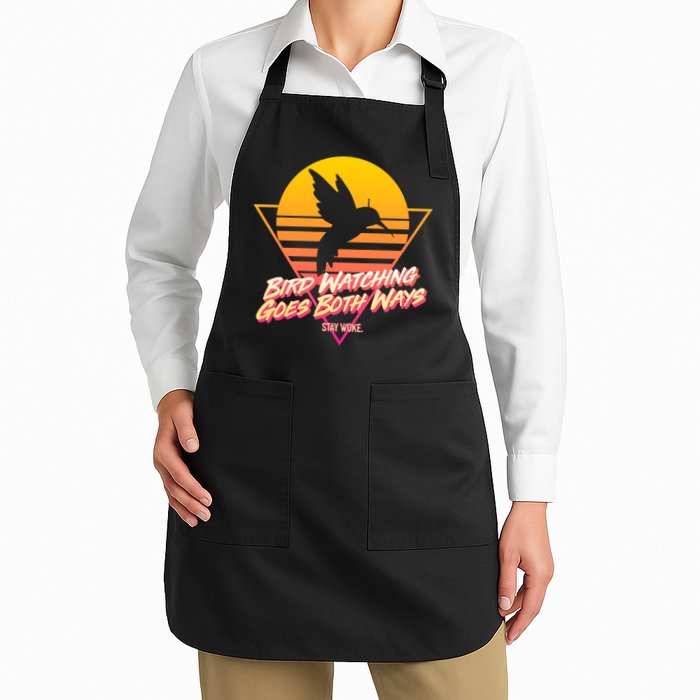 Retro Bird Watching Goes Both Ways Apron