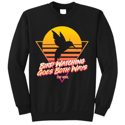 Retro Bird Watching Goes Both Ways Sweatshirt