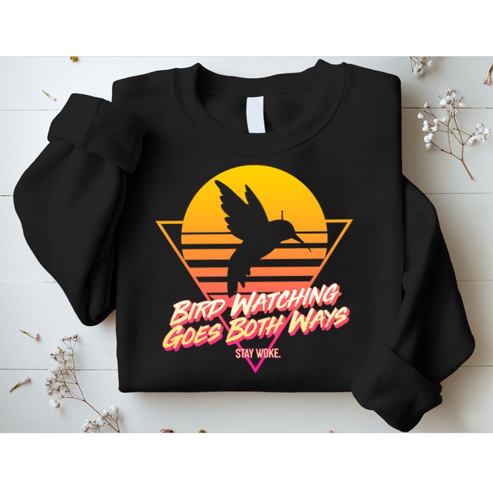 Retro Bird Watching Goes Both Ways Sweatshirt