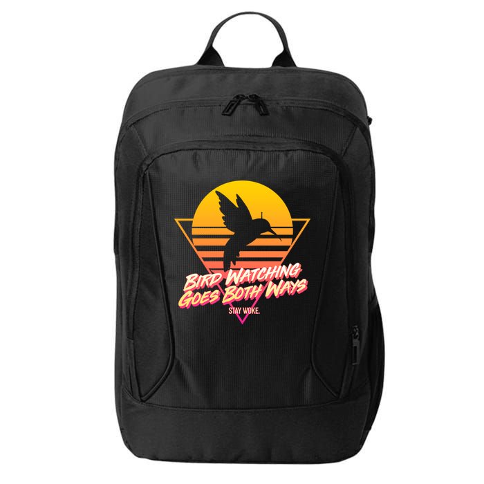 Retro Bird Watching Goes Both Ways City Backpack