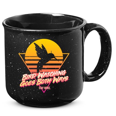 Retro Bird Watching Goes Both Ways 15oz Campfire Ceramic Mug