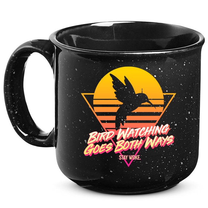 Retro Bird Watching Goes Both Ways 15oz Campfire Ceramic Mug