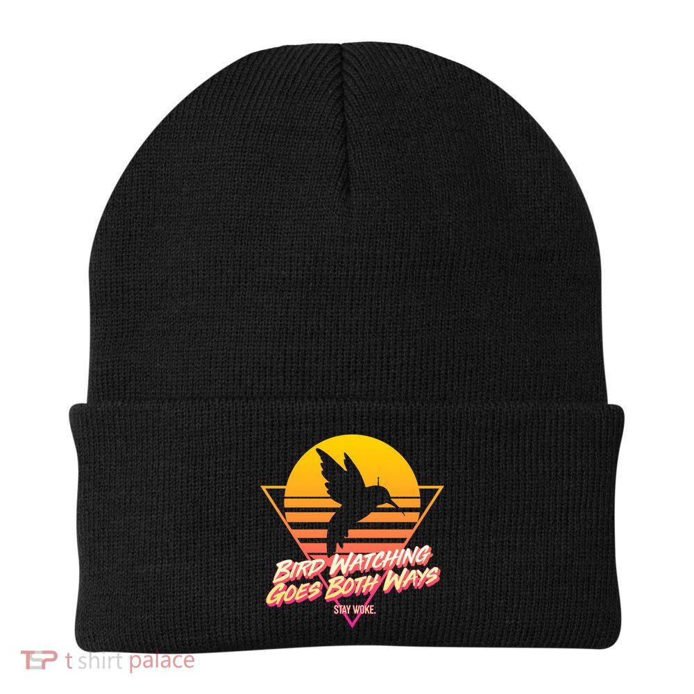 Retro Bird Watching Goes Both Ways Beanie