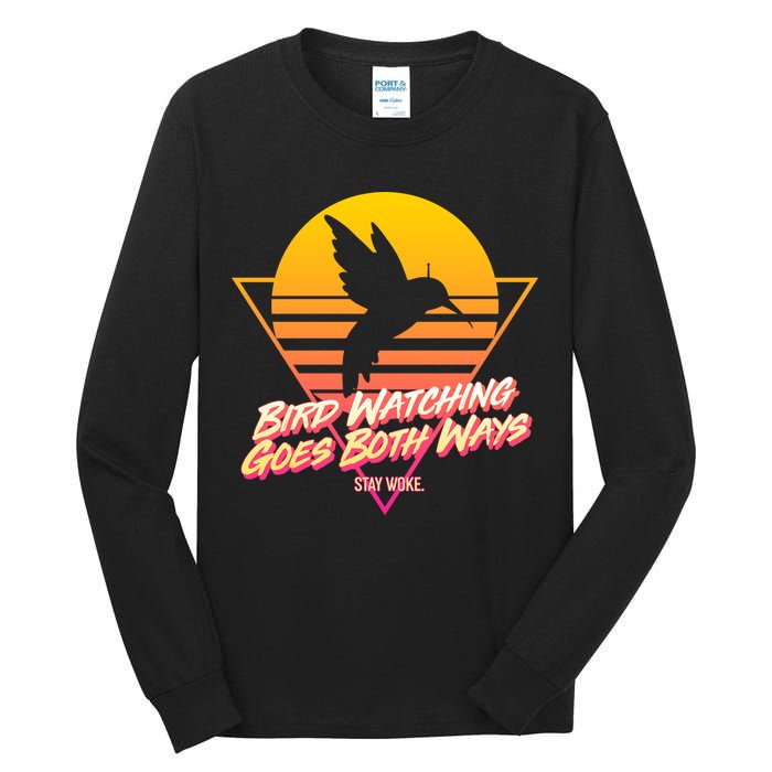 Retro Bird Watching Goes Both Ways Tall Long Sleeve T-Shirt