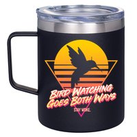 Retro Bird Watching Goes Both Ways 12oz Stainless Steel Coffee Mug