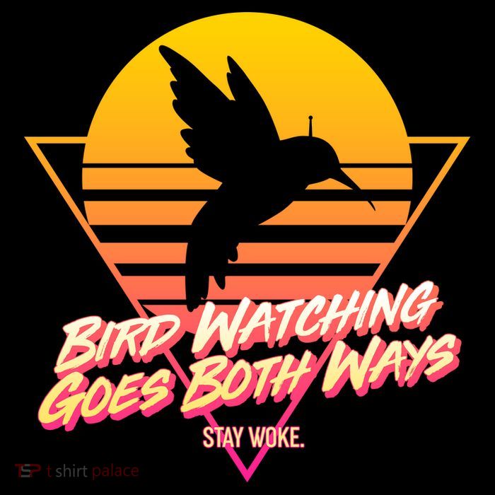 Retro Bird Watching Goes Both Ways Tall Sweatshirt