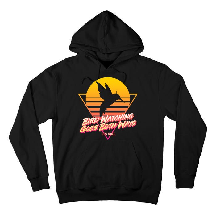 Retro Bird Watching Goes Both Ways Tall Hoodie