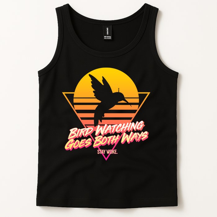 Retro Bird Watching Goes Both Ways Tank Top