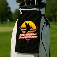 Retro Bird Watching Goes Both Ways Golf Towel