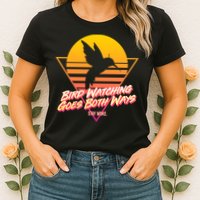 Retro Bird Watching Goes Both Ways Womens T-Shirt